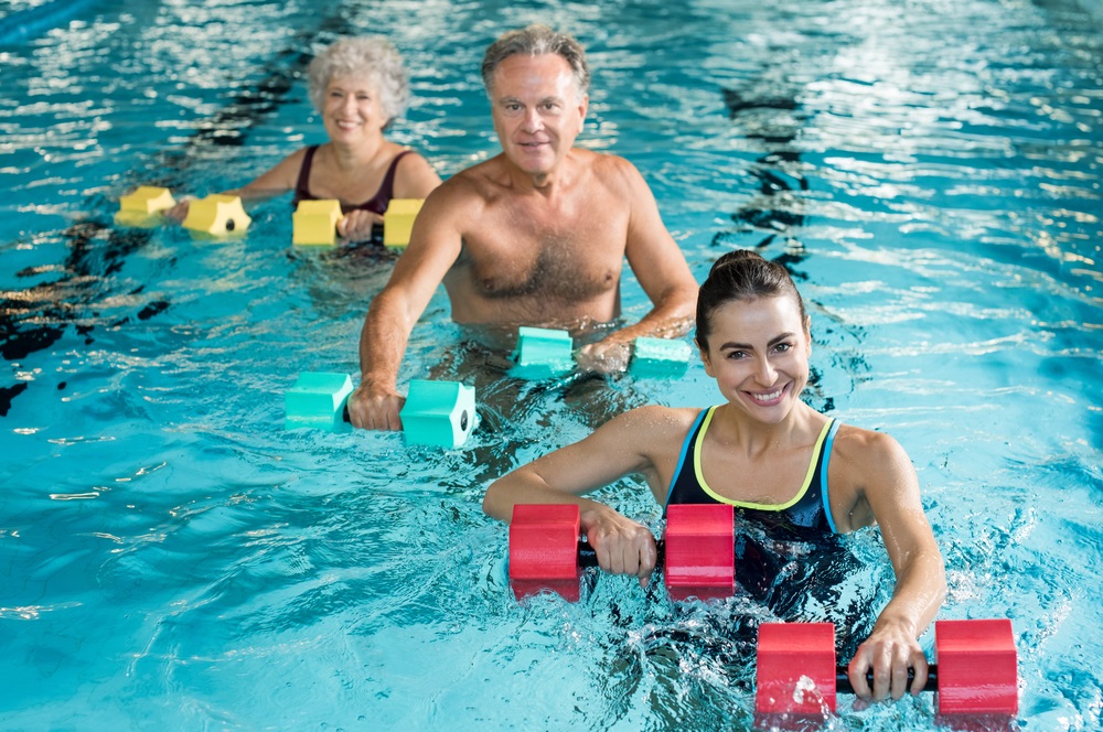 ease back pain in the pool 