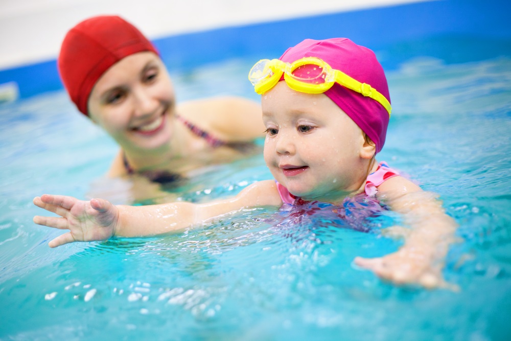 kids enjoying the pool 